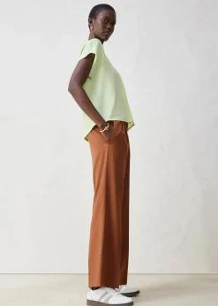 Shirt mit Seidenanteil und Webeinsatz