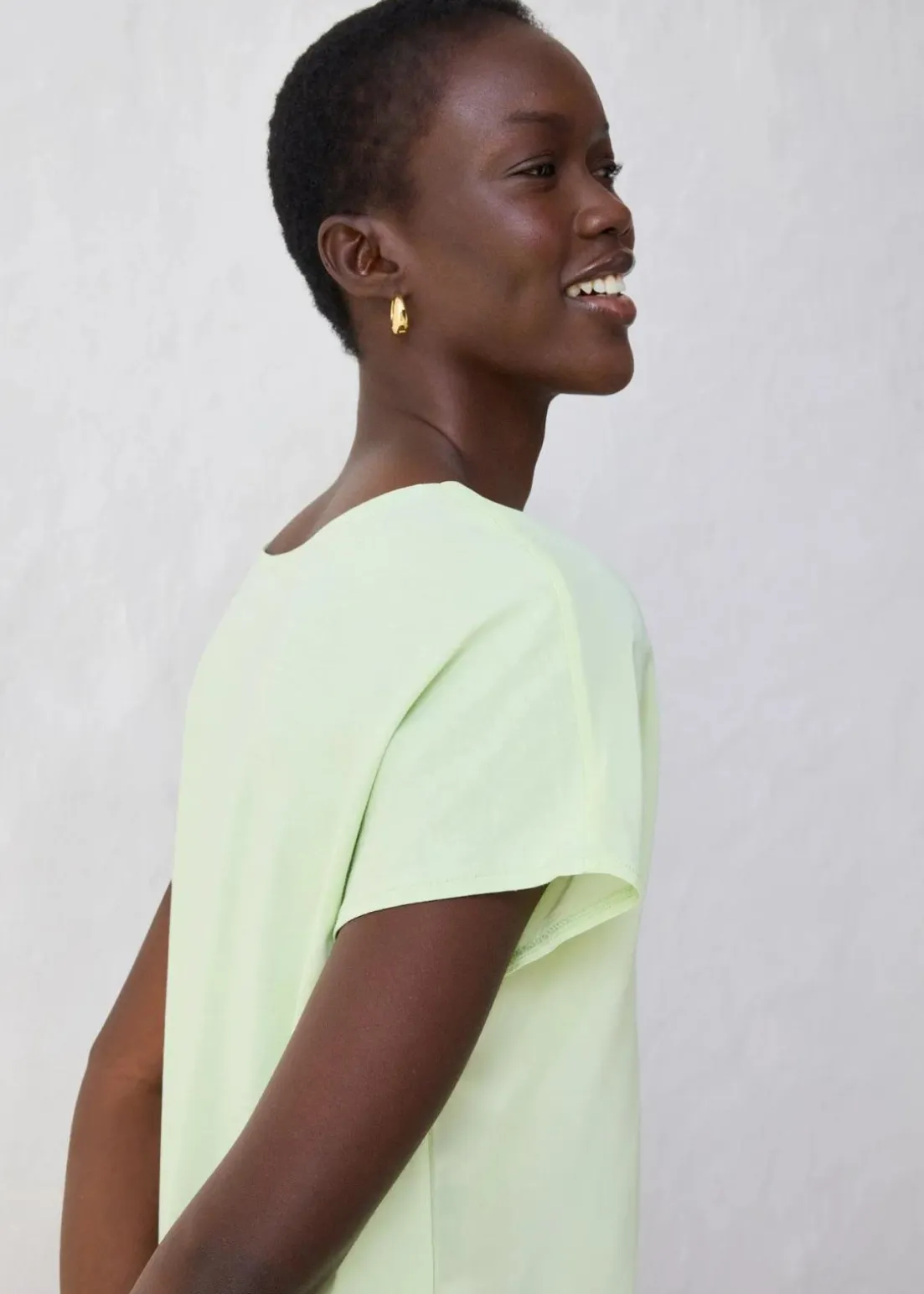 Shirt mit Seidenanteil und Webeinsatz