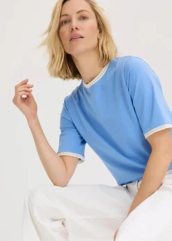 Shirt mit Spitzenborte