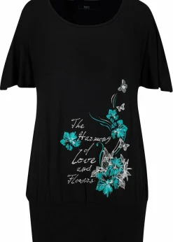 Shirt mit U-Boot Ausschnitt, Halbarm