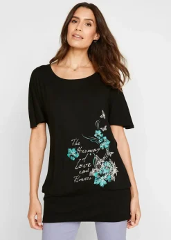 Shirt mit U-Boot Ausschnitt, Halbarm