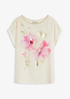 Shirt mit Webeinsatz