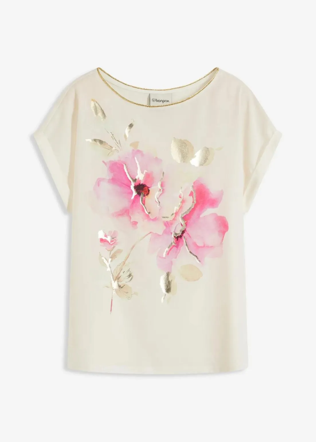 Shirt mit Webeinsatz