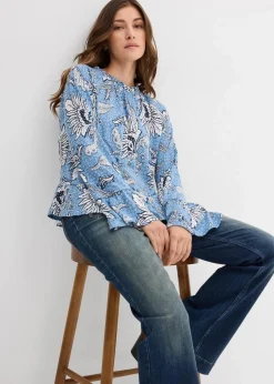 Shirtbluse aus softem Modal-Mix