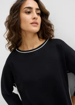 Shirtkleid aus Bio Bauwolle mit Kontrastpiping