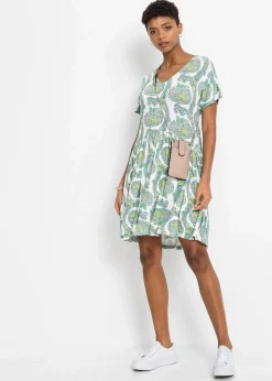 Shirtkleid aus fließendem Viskose-Elasthan-Mix