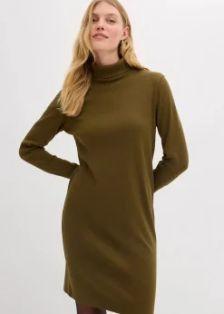 Shirtkleid aus schwerer elastischer Ripp-Qualität