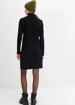 Shirtkleid aus schwerer elastischer Ripp-Qualität