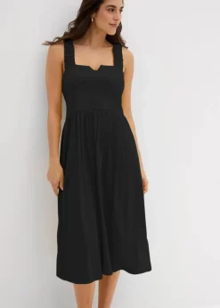 Shirtkleid mit leicht ausgestelltem Saum aus Baumwoll-Viskose-Mix