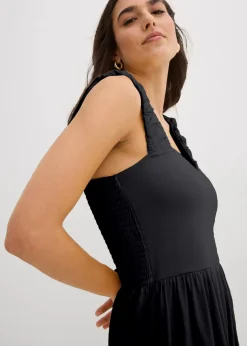 Shirtkleid mit leicht ausgestelltem Saum aus Baumwoll-Viskose-Mix