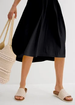 Shirtkleid mit leicht ausgestelltem Saum aus Baumwoll-Viskose-Mix