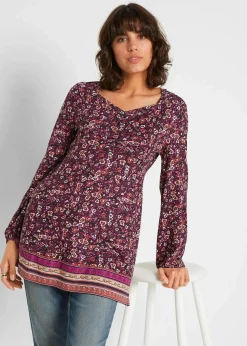 Shirt-Tunika aus Baumwoll-Viskose-Mix