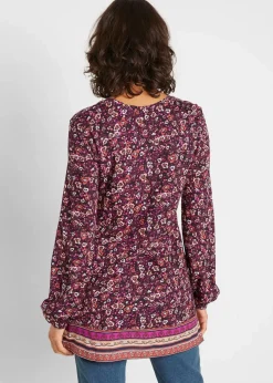 Shirt-Tunika aus Baumwoll-Viskose-Mix