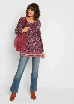 Shirt-Tunika aus Baumwoll-Viskose-Mix