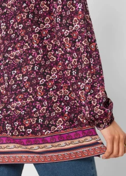 Shirt-Tunika aus Baumwoll-Viskose-Mix