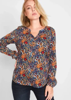 Shirt-Tunika, bedruckt, Langarm