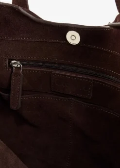 Shopper aus Veloursleder