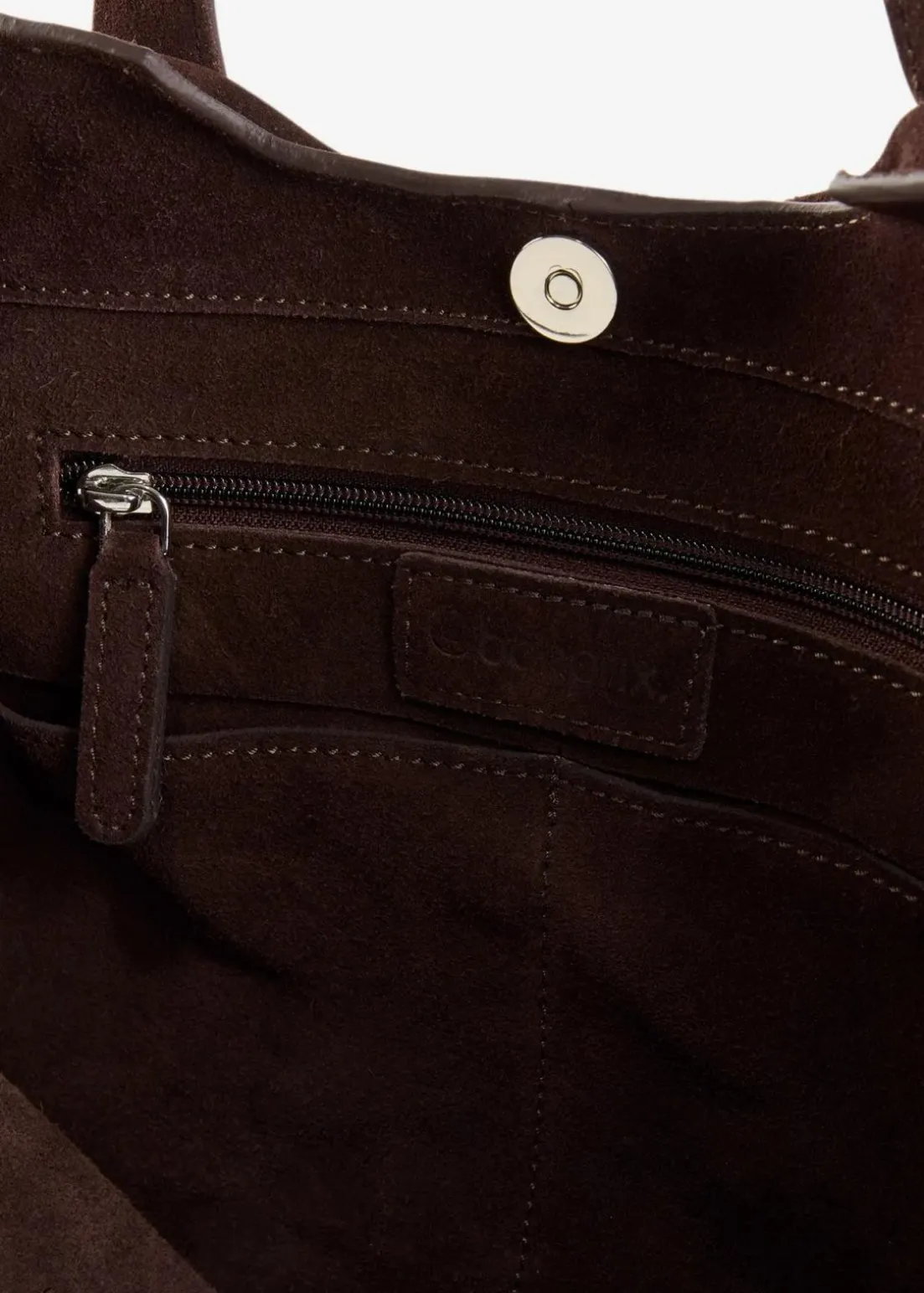 Shopper aus Veloursleder