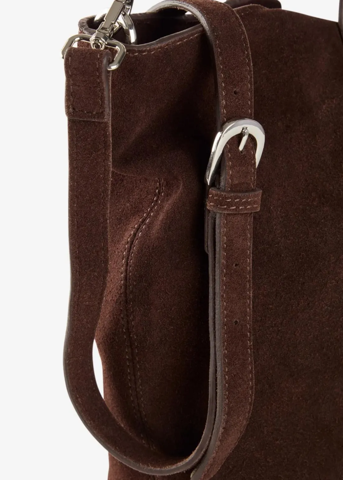 Shopper aus Veloursleder