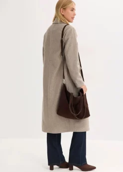 Shopper aus Veloursleder