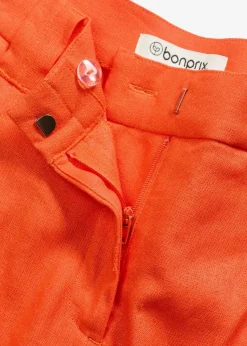 Shorts aus leichtem Leinen-Mix