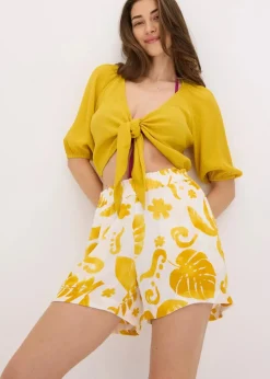 Shorts aus strukturierter Viskose