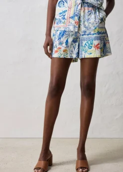 Shorts mit Seidenanteil