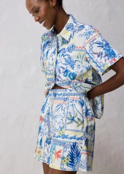 Shorts mit Seidenanteil