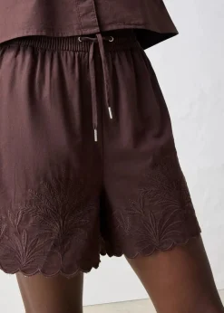 Shorts mit Seidenanteil