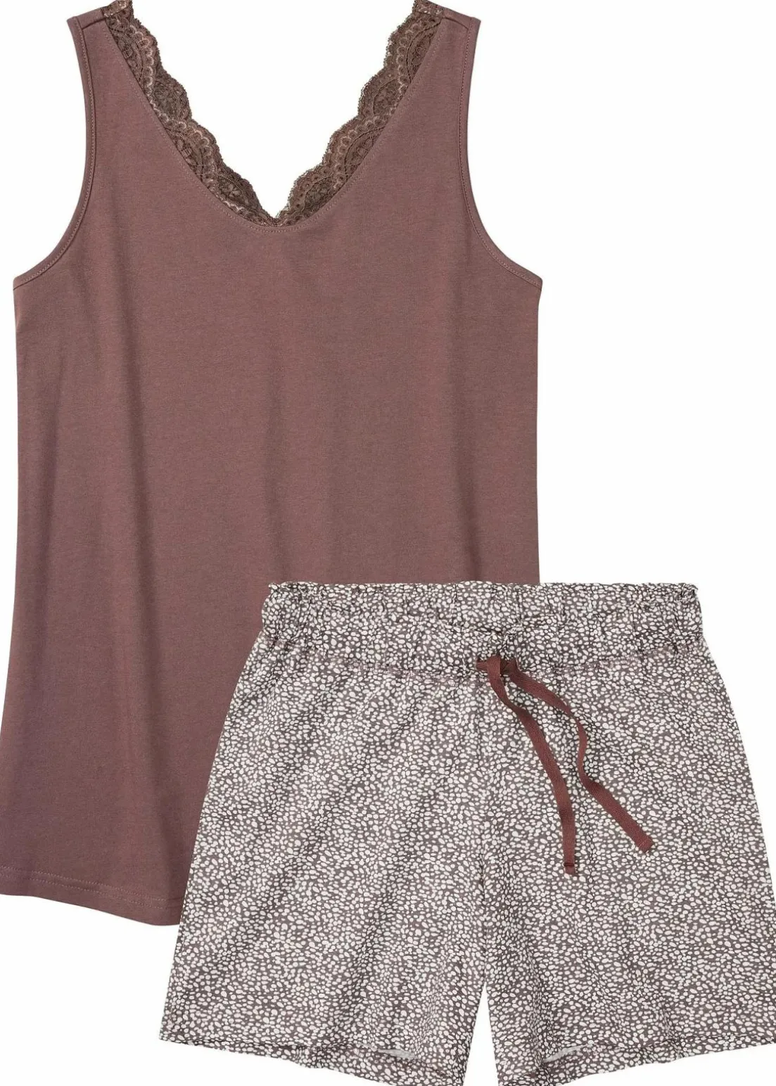 Shorty mit feiner Spitze