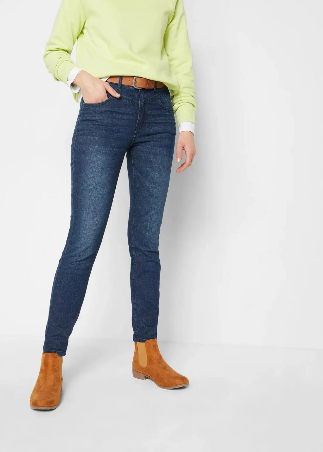 Skinny Jeans High Waist, cropped