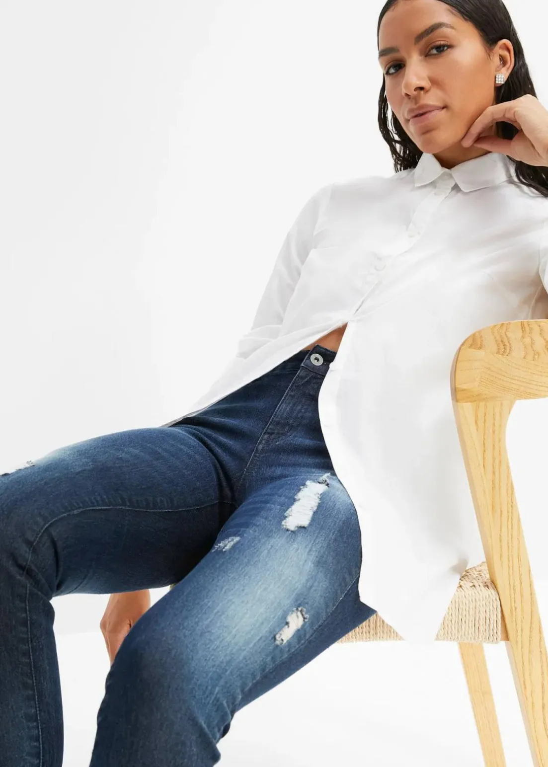 Skinny Jeans Mid Waist, Stretch