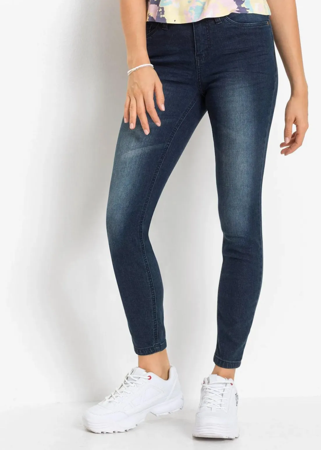 Skinny-Jeans, Mid Waist, cropped