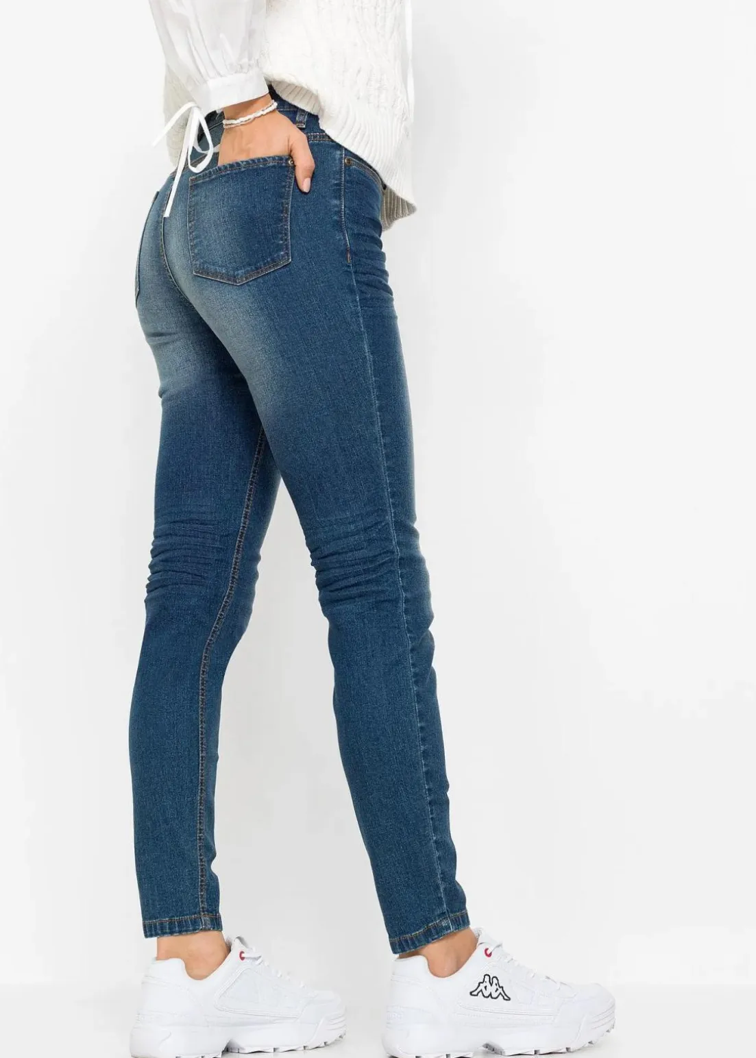 Skinny-Jeans, Mid Waist, cropped