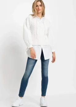 Skinny-Jeans, Mid Waist, cropped