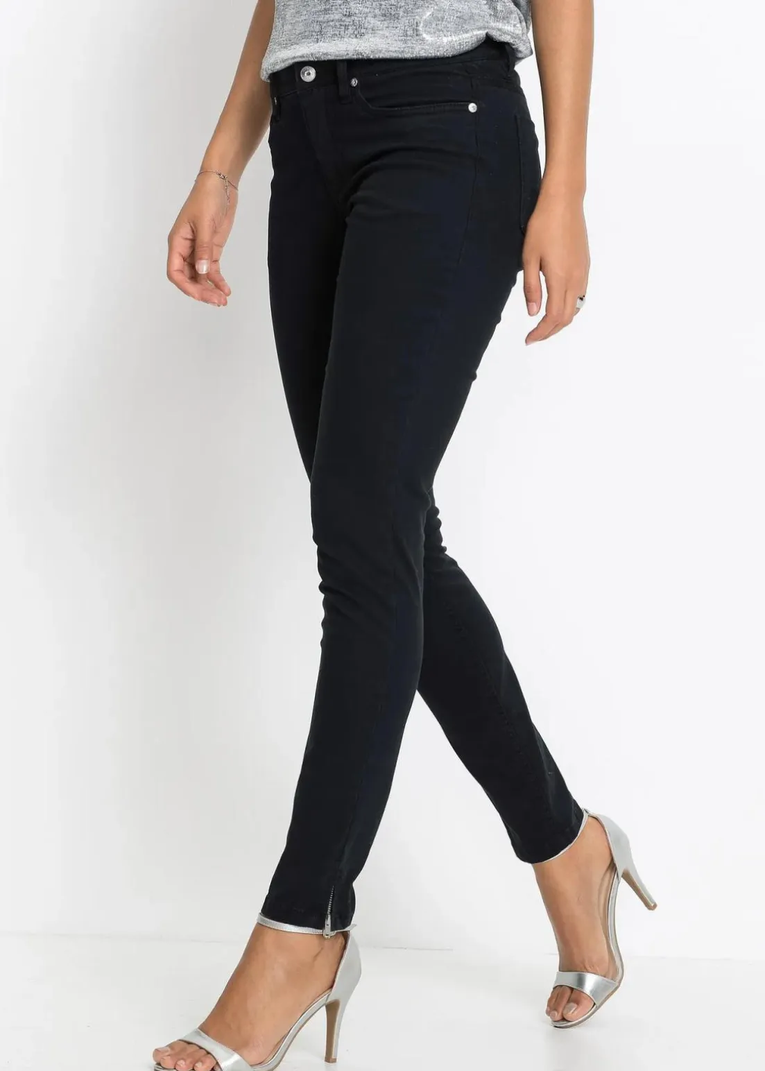 Skinny-Jeans Mid Waist, cropped