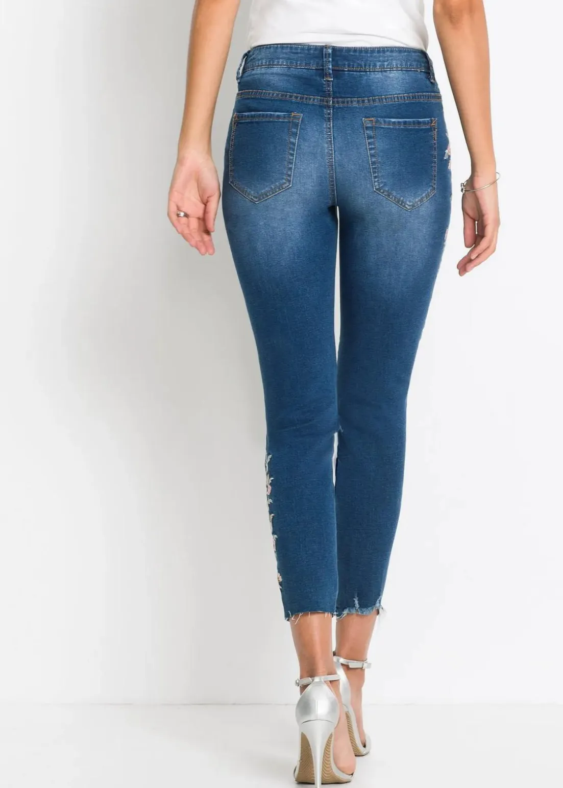Skinny-Jeans Mid Waist, verkürzt