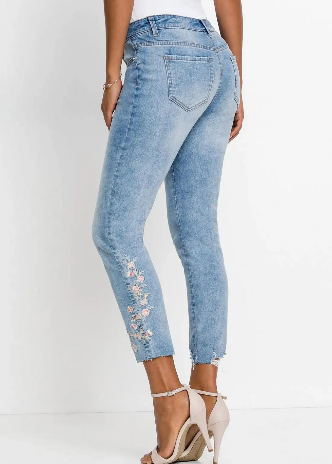 Skinny-Jeans Mid Waist, verkürzt