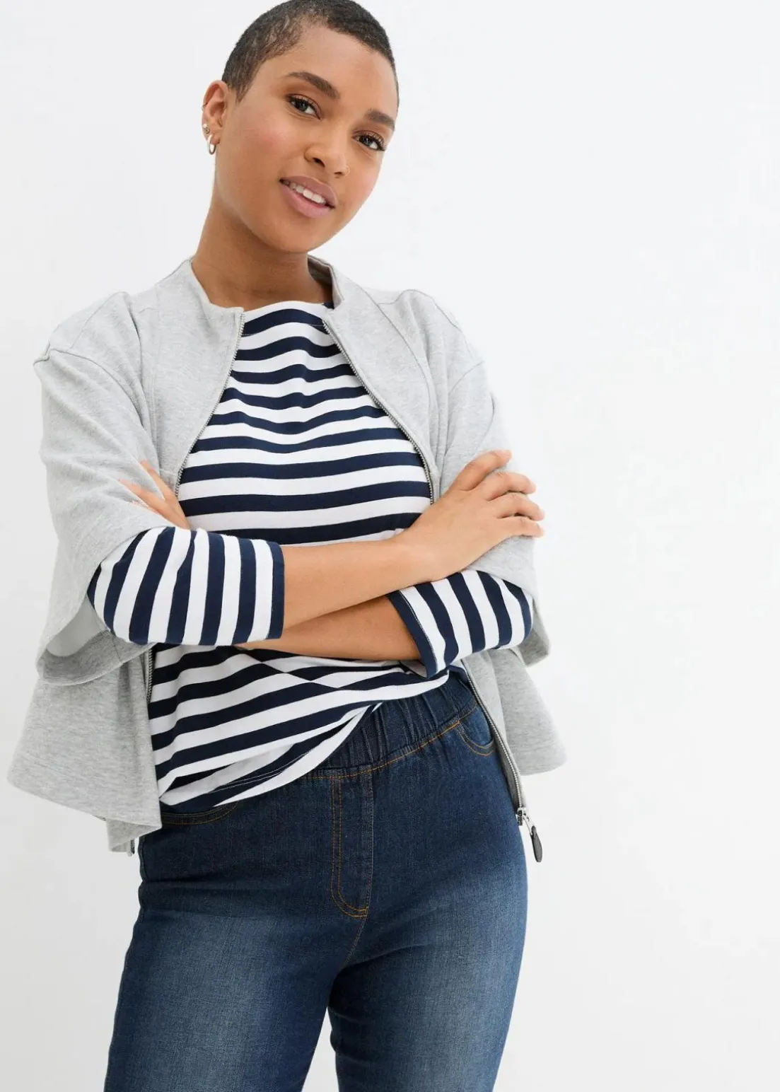 Slim Fit Jeans, Mid Waist, Baumwolle