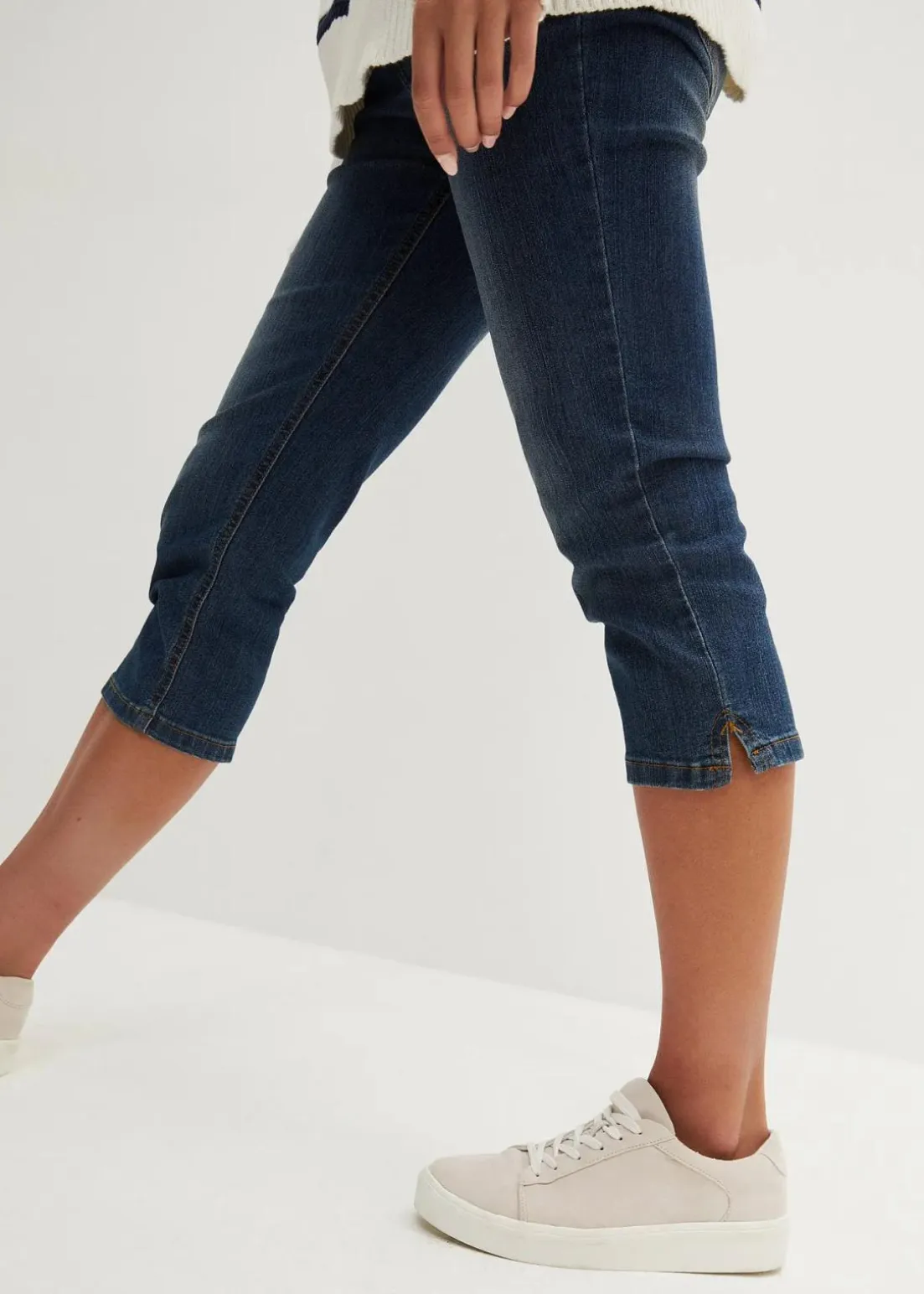 Slim Fit Jeans Mid Waist, cropped