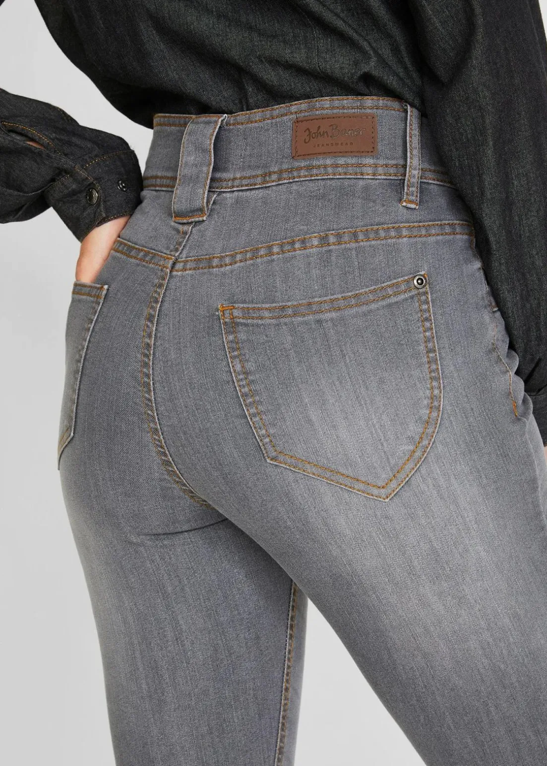 Slim-Fit-Jeans High Waist, Komfort-Stretch