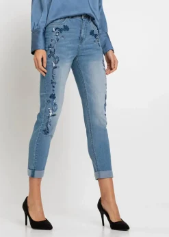 Slim-Fit-Jeans, Mid Waist, cropped