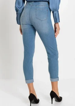 Slim-Fit-Jeans, Mid Waist, cropped