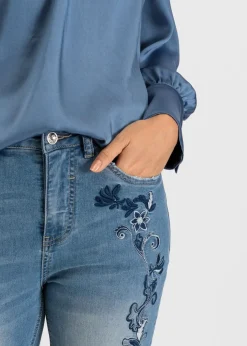 Slim-Fit-Jeans, Mid Waist, cropped