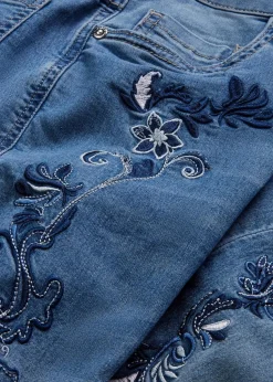 Slim-Fit-Jeans, Mid Waist, cropped