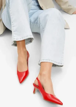 Slingpumps mit schmalem Absatz