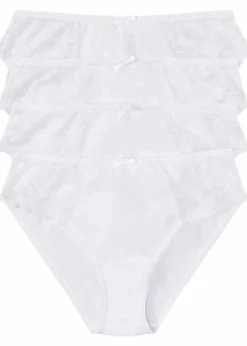 Slip mit Spitze (4er Pack)