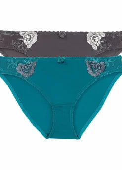 Slip mit Stickerei (2er Pack)