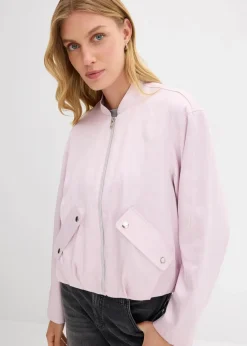 Softblouson aus glänzendem Viskose-Mix