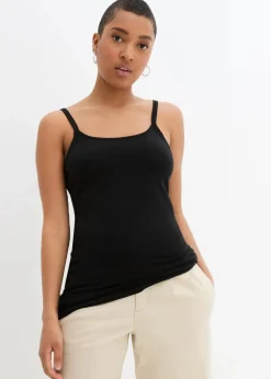 Spaghettiträger-Top aus reiner Bio Baumwolle, (2er-Pack)